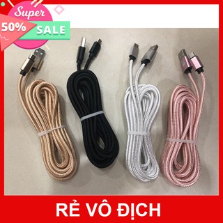 Cáp Sạc Iphone 3m bọc dù giá rẻ