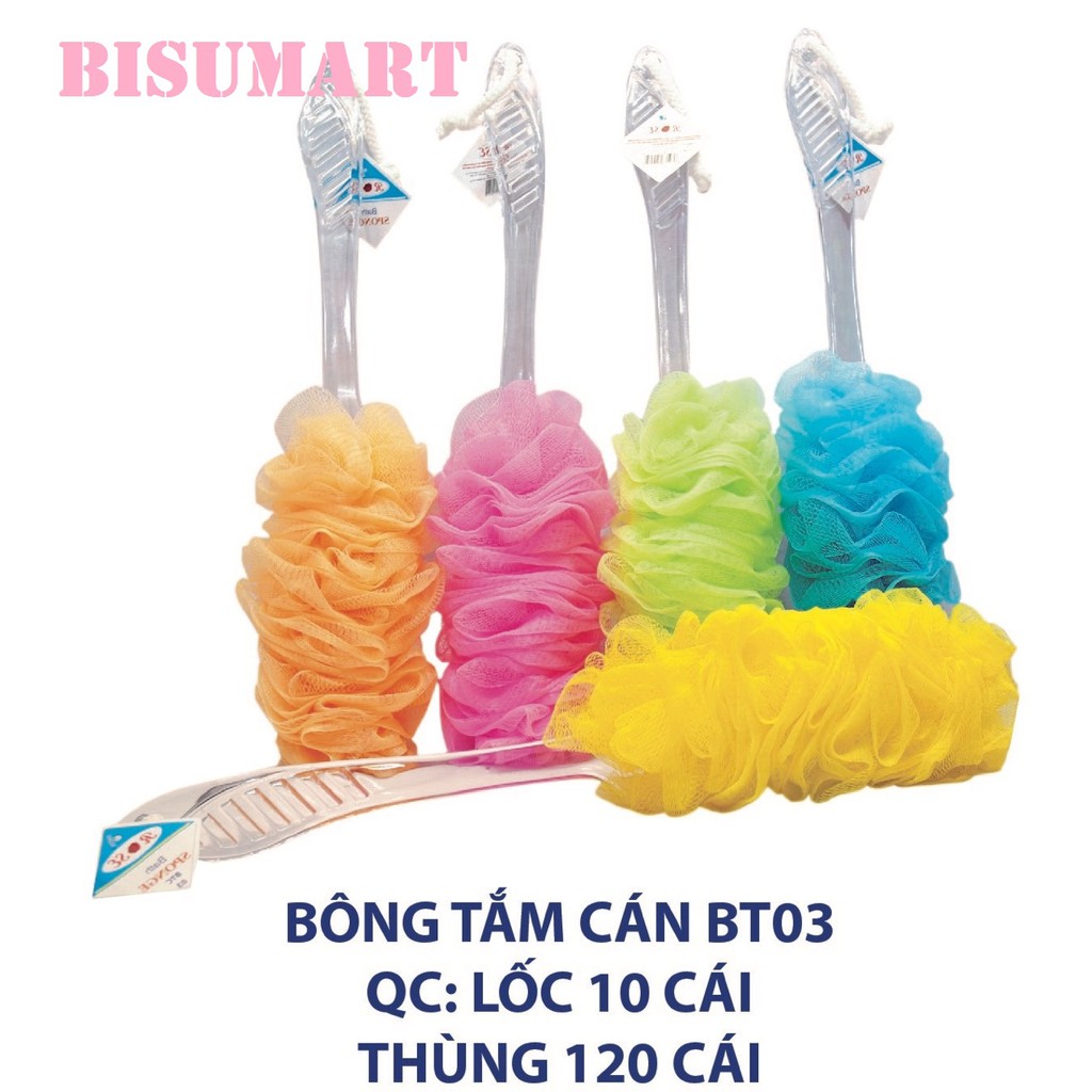 Cây tắm Cọ lưng dài tạo bọt cao cấp ROSE (nhiều màu)