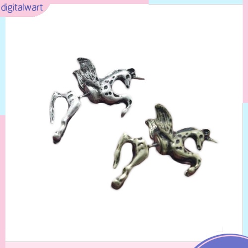 Khuyên tai hình ngựa kì lân cánh độc đáo