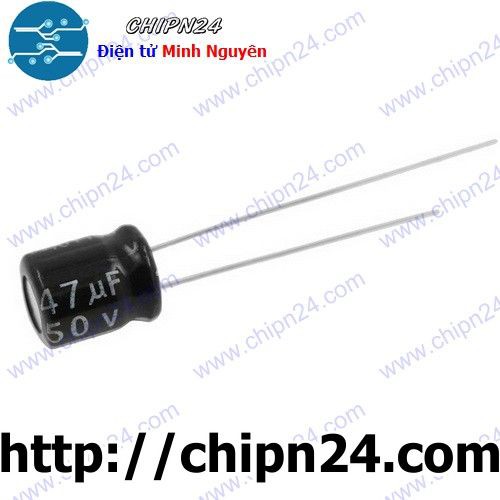 [25 CON] Tụ hóa 47uF 50V (6x7mm)