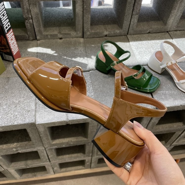 Giày Cao Gót Sandal Nữ Màu Trơn Thời Trang