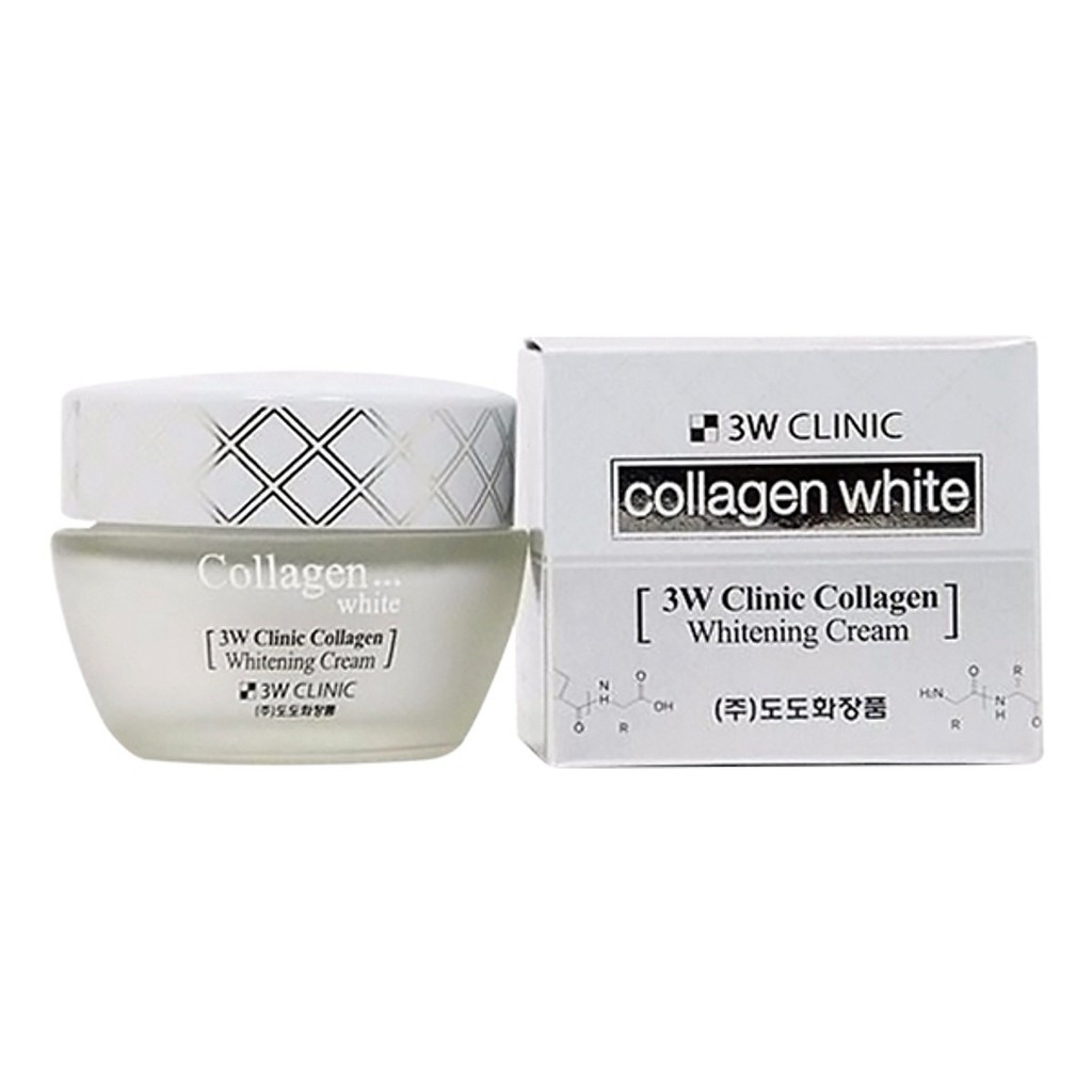 Kem dưỡng trắng da chống lão hóa Collagen 3W CLINIC COLLAGEN WHITEINING CREAM 60ml - Hàn Quốc Chính Hãng