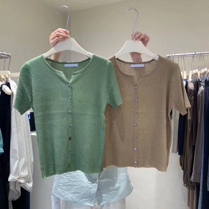 Áo len dệt kim dáng mở cúc 52606 CHERRY COCO | BigBuy360 - bigbuy360.vn