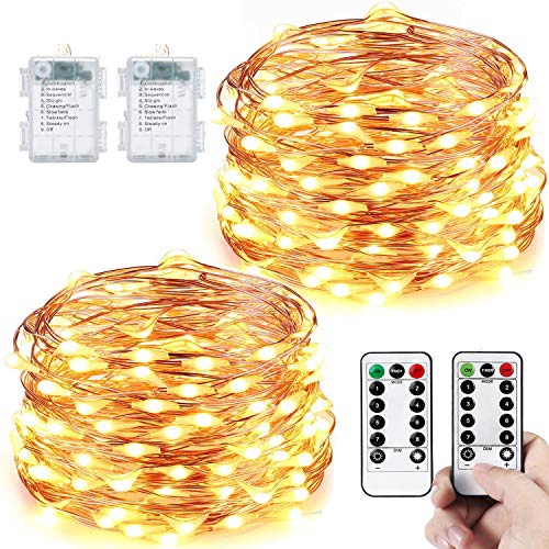 Dây đèn led 100 bóng dài 10m 8 chế độ sáng dùng trang trí độc đáo