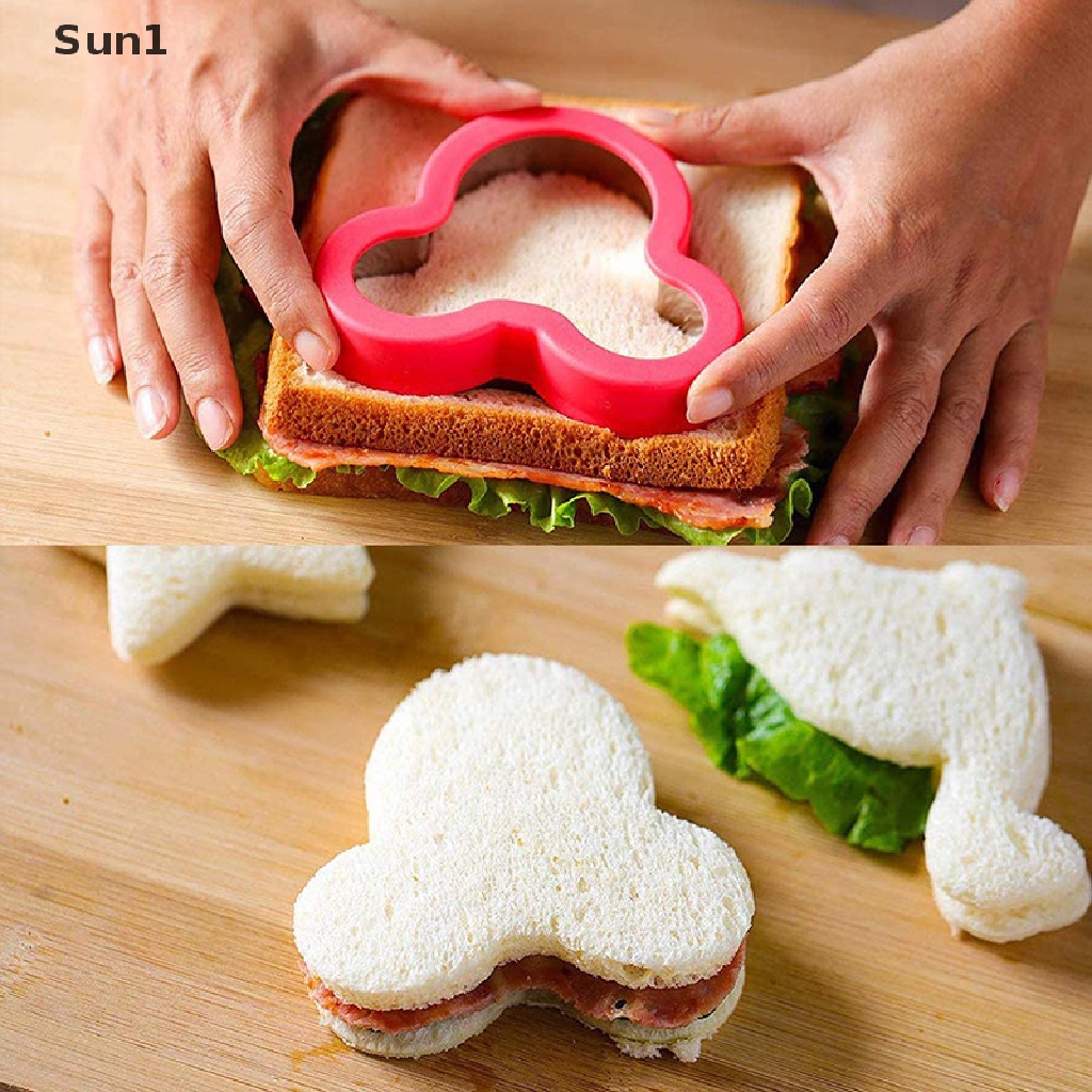 1 Khuôn Cắt Bánh Sandwich Bằng Thép Không Gỉ Hình Động Vật Đáng Yêu Dành Cho Trẻ Em