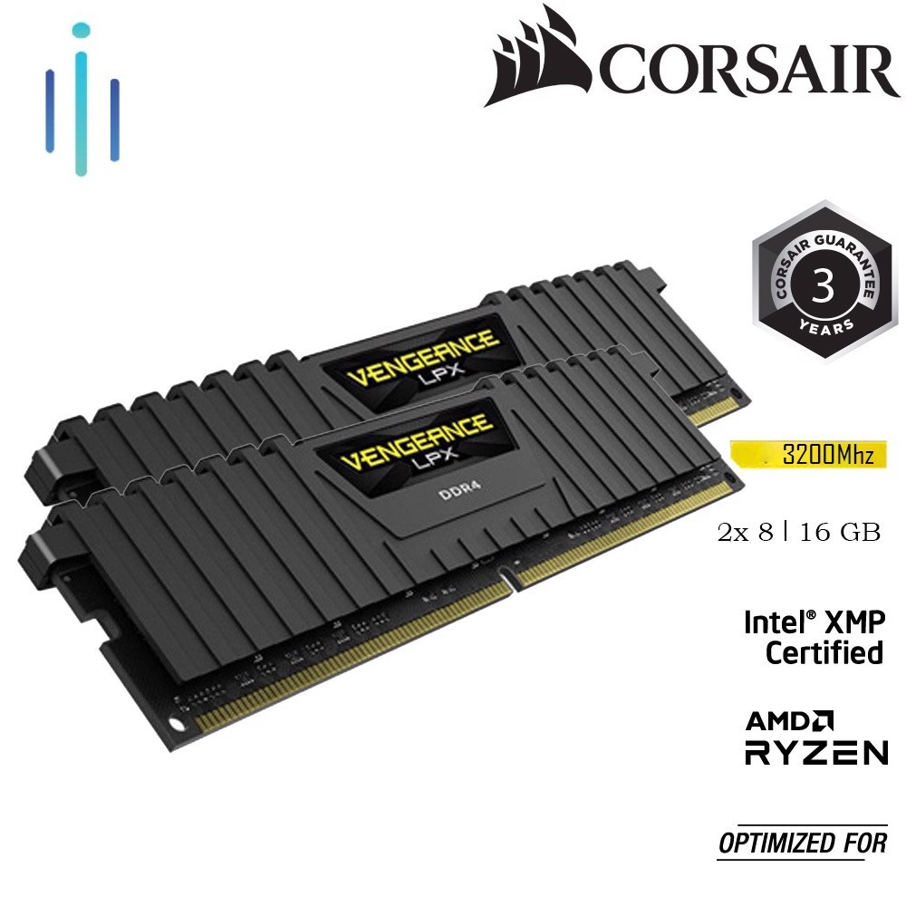 Bộ Nhớ Trong RAM PC CORSAIR VENGEANCE LPX 16GB DDR4 2x8G bus 3200MHz CMK16GX4M2E3200C16