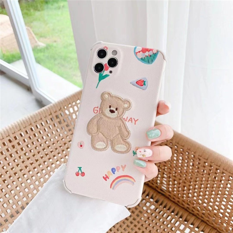 Ốp lưng iphone Auto Gấu Happy  tương thích iphone12 pro max,12,12 pro,11 pro max,11 pro,7 plus,7,xs max,8g,