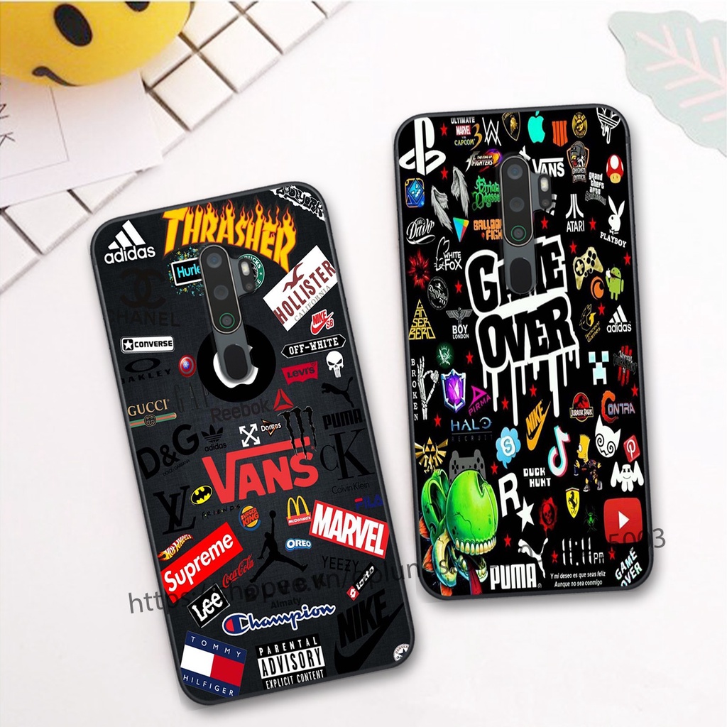 Ốp lưng oppo A5 2020 / A9 2020 in hình thương hiệu thời trang đa sắc cá tính.