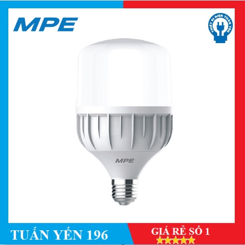 Bóng led bulb 30W cao cấp MPE ( tiêu chuẩn Châu Âu )  thân nhôm giải nhiệt cao