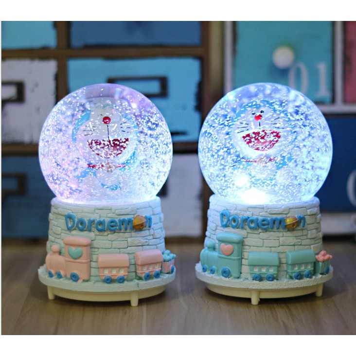 Quả cầu pha lê doremon âm nhạc màu xanh lam tuyết | BigBuy360 - bigbuy360.vn