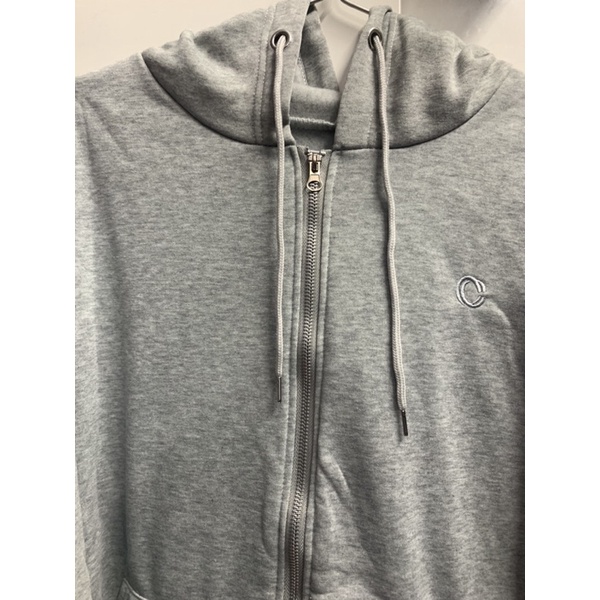 Áo hoodie zip hình chữ C trước ngực form rộng