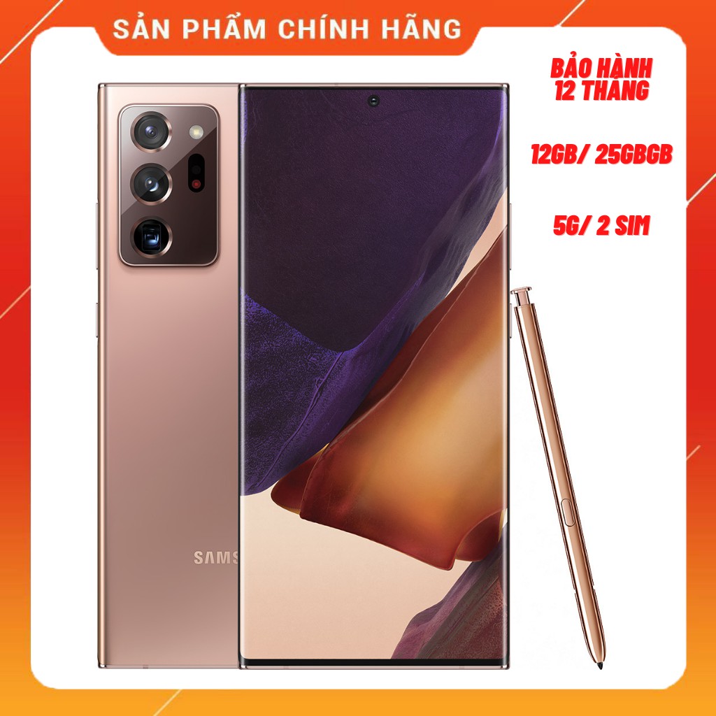 Điện Thoại Samsung Galaxy Note 20 Ultra 5G ✅ Ram 12Gb ✅ Bộ Nhớ 256Gb Chính Hãng