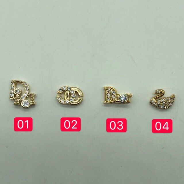 Charm trang trí móng gắn đá 10k/1v