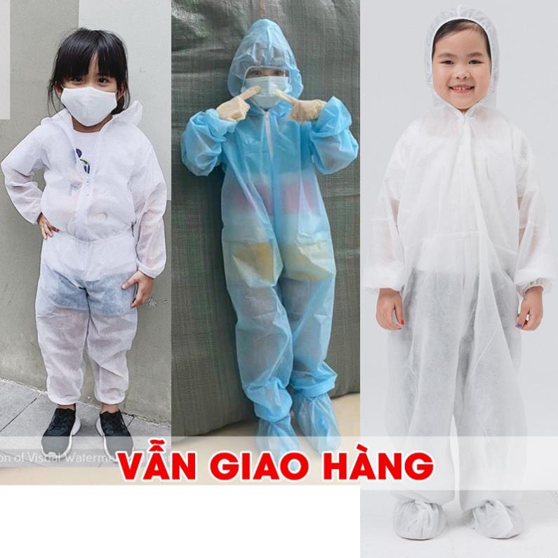 Đồ bảo hộ y tế cho bé 1m1, 1m3, 1m4, đồ bảo hộ chóng dịch, đồ bảo hộ trẻ em - Bảo hộ Tâm Phát