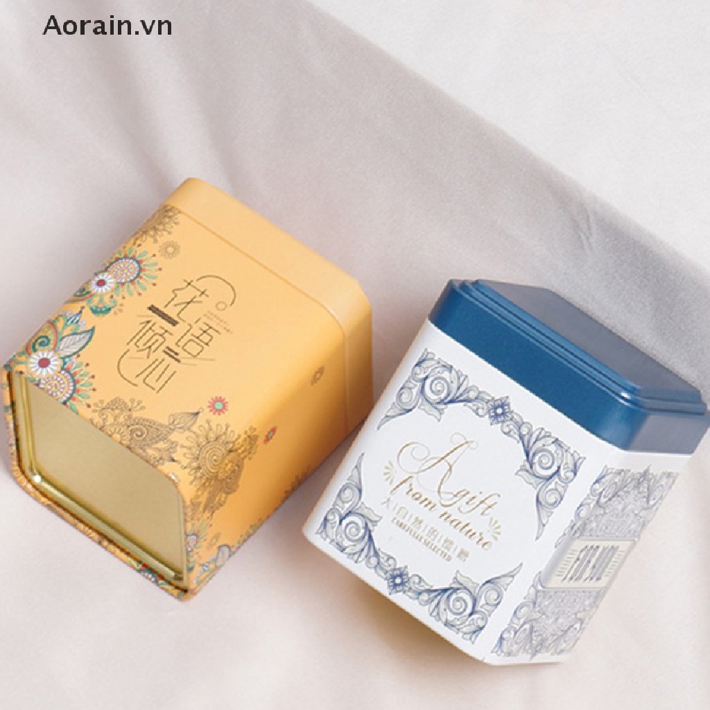 Bộ 2 Hũ Thiếc Đựng Trà / Kẹo / Kẹo Có Nắp Đậy Tiện Dụng