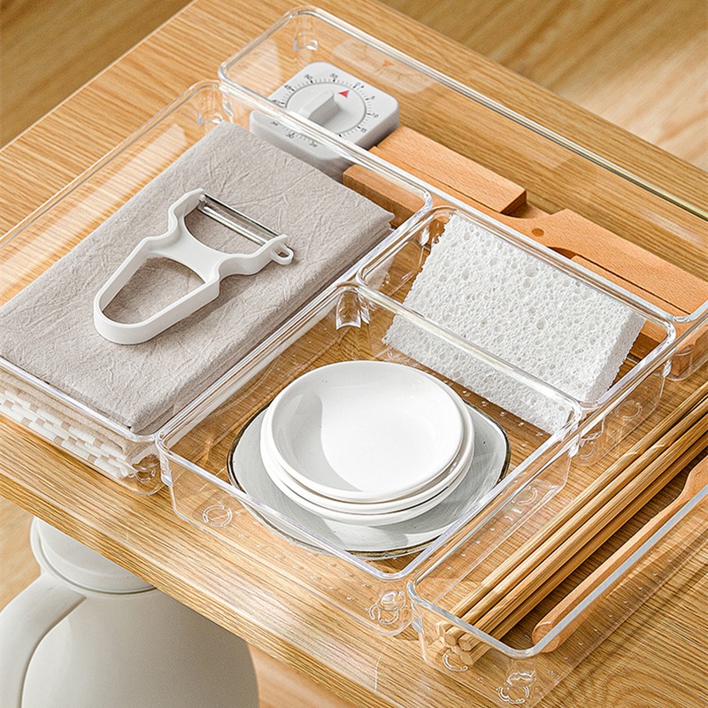 Hộp Đựng Trang Sức/Trang Sức Bằng Acrylic Trong Suốt Dạng Ngăn Kéo Tiện Dụng
