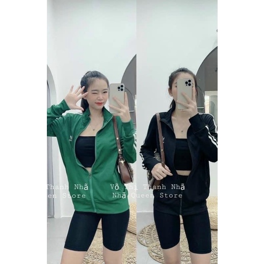 Áo Nỉ LOGO THÊU Phối 3 Sọc Tay Màu Mới Siêu Hot - Áo Nỉ Thể Thao Nam Nữ