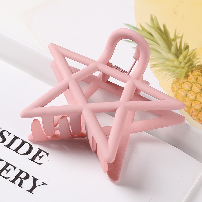 Kẹp Tóc Càng Cua Hình Ngôi Sao Năm Cánh Màu Trơn 7.5Cm