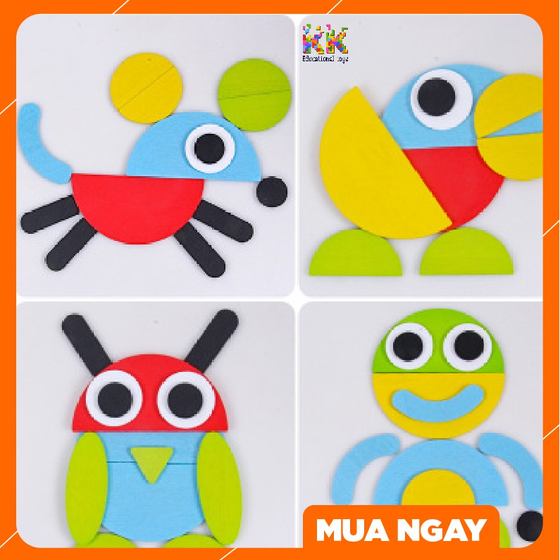 Đồ chơi giáo dục: Trò chơi ghép hình đa năng vui nhộn - Fun Puzzle- Kkstore