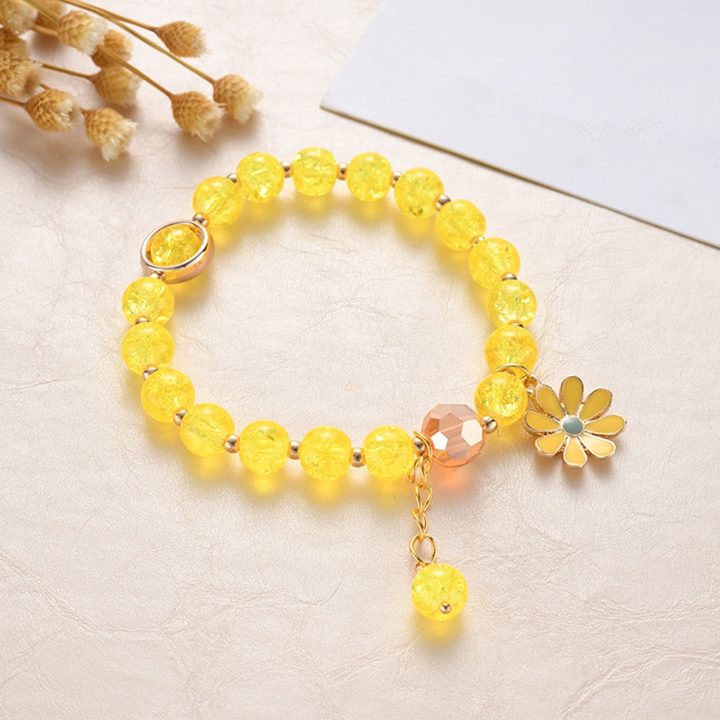 Vòng tay đính đá pha lê nhân tạo siêu nhẹ phong cách Hàn Quốc thời trang cho nữ