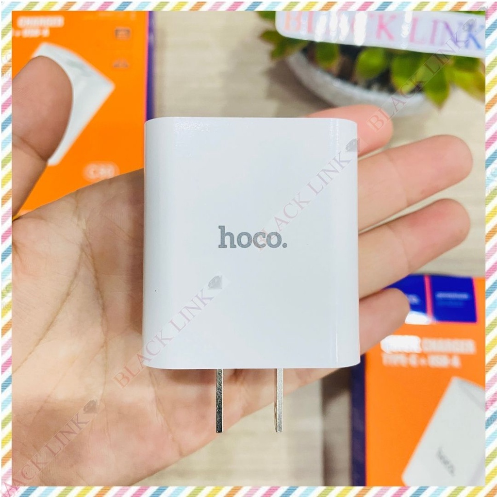 Củ sạc HOCO C80 20W cổng USB và Type C cao cấp - Cốc sạc nhanh pin dự phòng tai nghe Bluetooth không dây I12