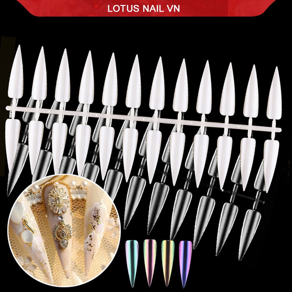 Móng nhọn dài làm mẫu nail túi 10 vỉ 240 chiếc