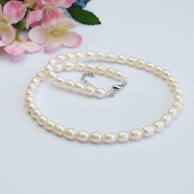 Vòng cổ Chuỗi Hạt Ngọc Trai Nước Ngọt Tự Nhiên