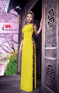 Vải áo dài trơn quần hoa