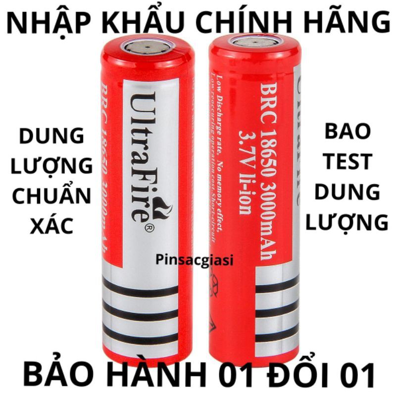 Pin 18650 UltraFire 3000maH Chính Hãng