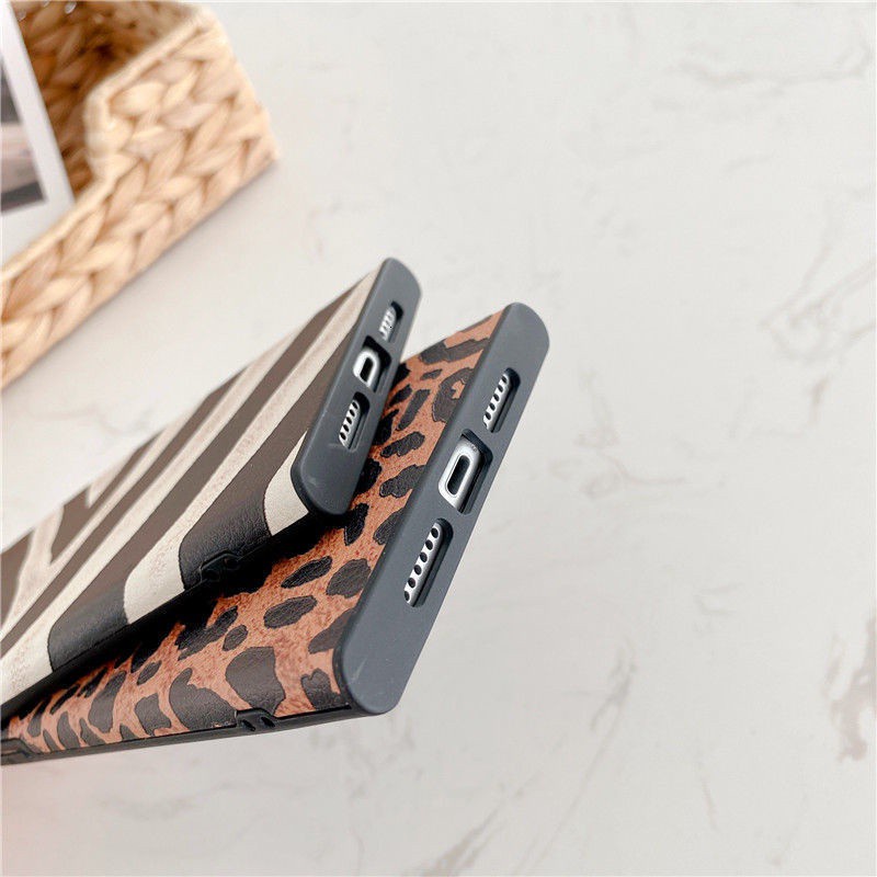 Ốp điện thoại silicone tpu in da báo thích hợp cho iPhone 11 12promax 7 8Plus SE X XS XR XSMAX 11pro max 12promax Mini