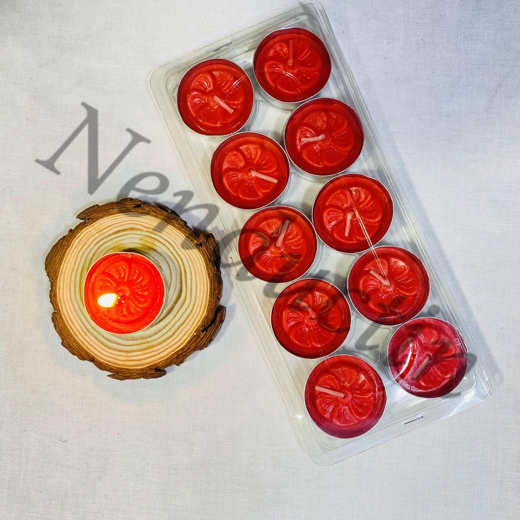 10 viên nến tealight cao cấp Đức Tín cháy 1,5 đến 2h không khói không mùi  an toàn cho người sử dụng