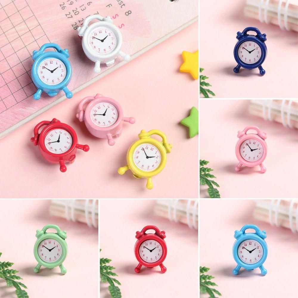 CLEVER Đồng Hồ Báo Thức Mini Bằng Kim Loại Tỉ Lệ 1: 12 Dùng Trang Trí Nhà Cửa