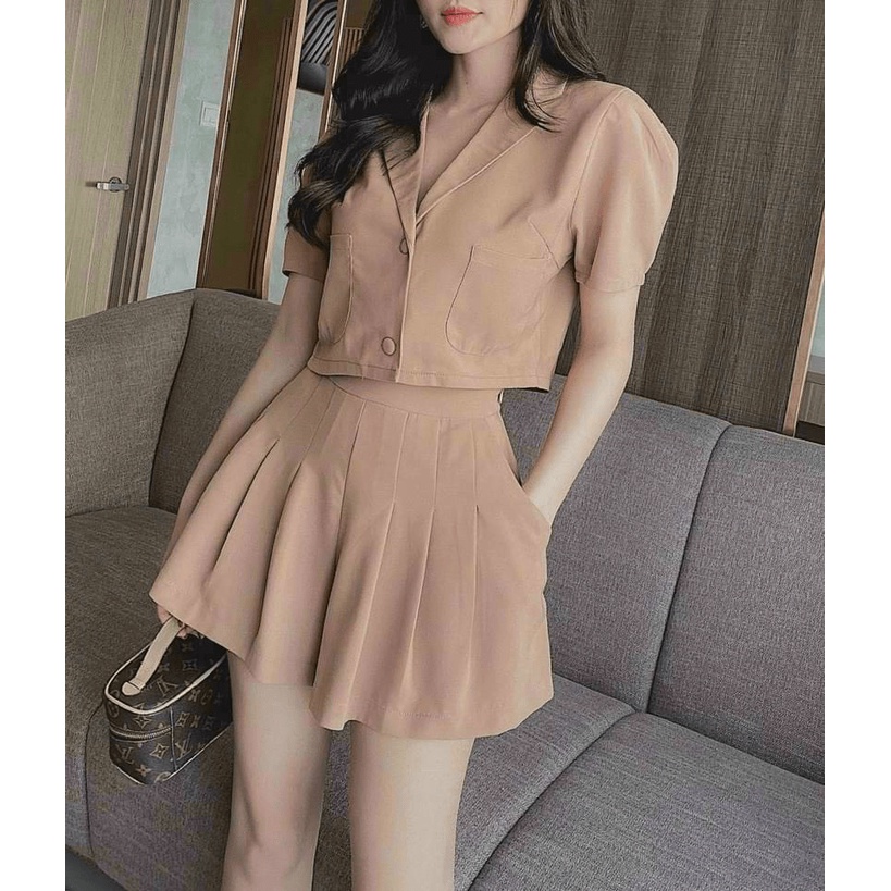 [FREE SHIP] SÉT VEST CHÂN VÁY NGẮN TRẺ TRUNG NĂNG ĐỘNG SIÊU HOT