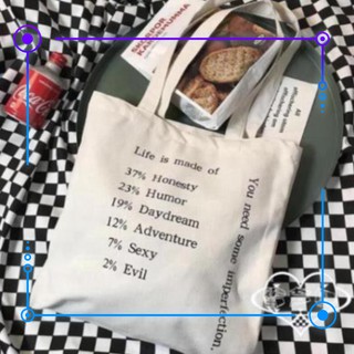 Túi tote life is có khoá kéo swt12
