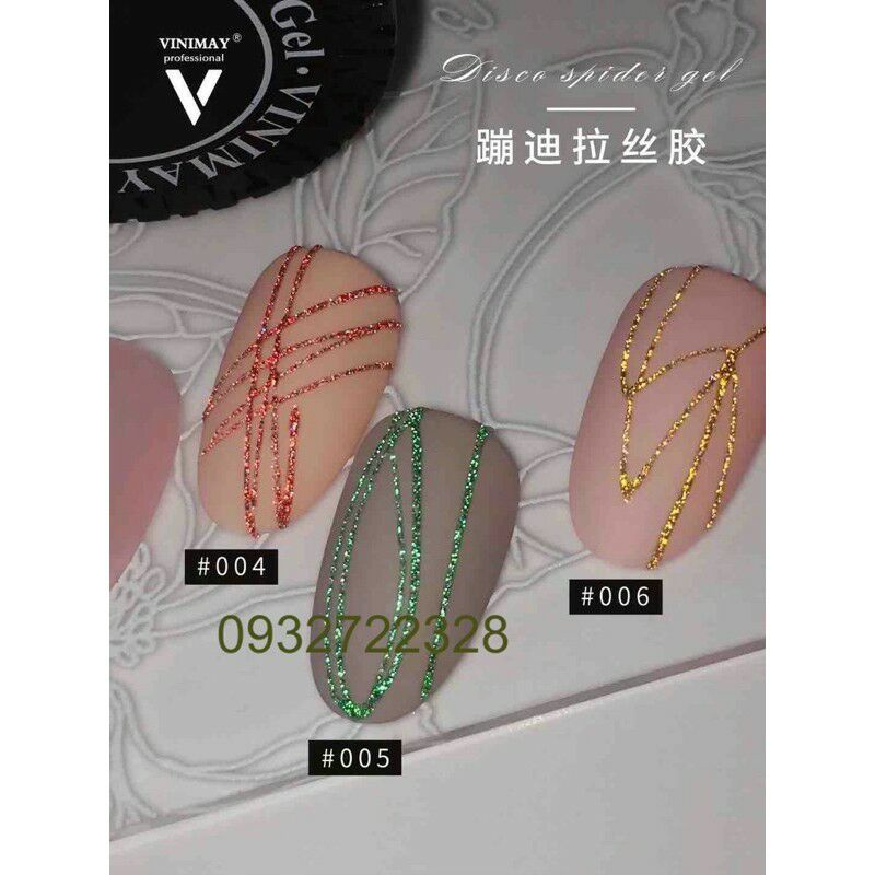 gel nhện vinimay siêu sáng 6 màu