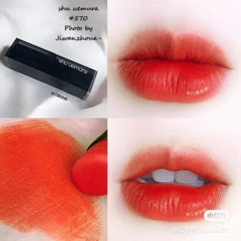 Son SHU UEMURA Màu đỏ Cam Chính Hãng Nhật