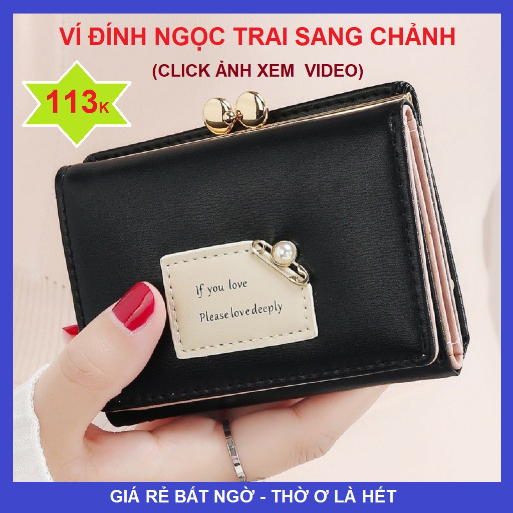 Ví Nữ Mini Cầm Tay Đẹp - Ví Da Hàng Hiệu Loại Mẫu Ngắn Bóp Da PU Cao Cấp Thiết Kế Dễ Thương Xinh Xắn Thời Trang Hàn Quốc