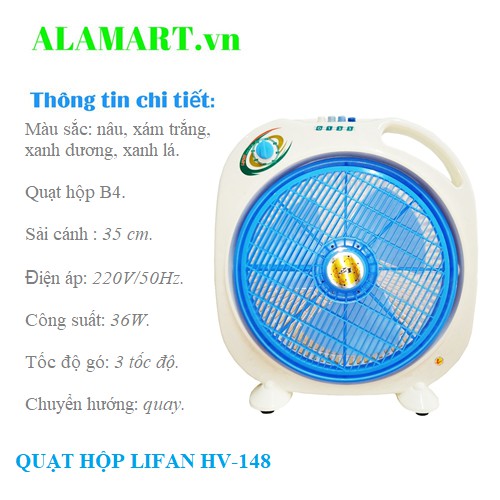 QUẠT HỘP LIFAN HV-148 hẹn giờ tắt