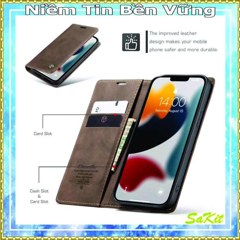 Bao da may viền ví để tền, điện thoại samsung s21, s21 plus, s21ultral, s21fe.