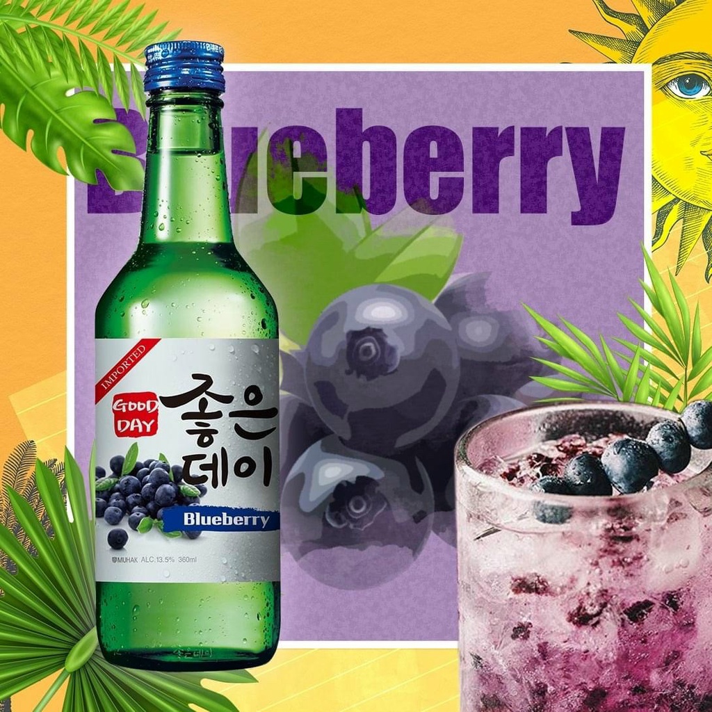 Nước trái cây Soju Hàn Quốc, chai 360ml 5 vị