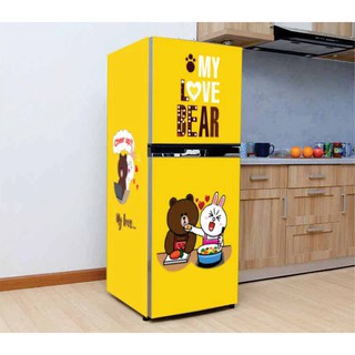 Decal dán trang trí tủ lạnh brown and cony(60cm x 150cm)