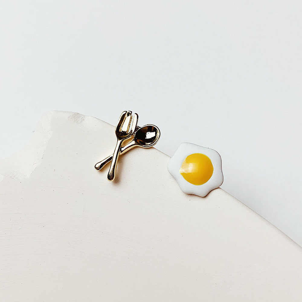 Khuyên Tai Bạc 925 Hình Trứng Ốp La Thời Trang Cho Nữ