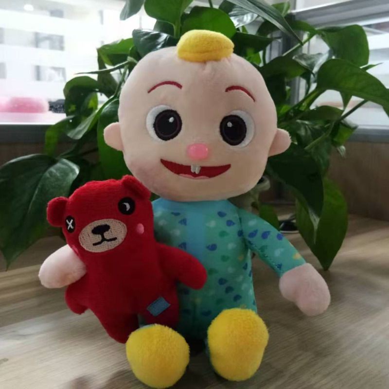 {Ready Stock}Big Sale ,Kawaii Musical Cocomelon Toys Plushie Doll Cocomelon JJ Bear with Sound Educational Stuffed Toys Music Kids Toys Baby Gifts