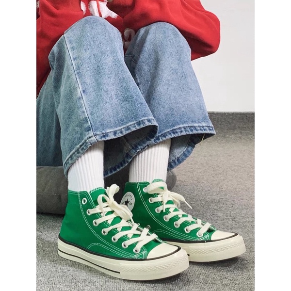 GIÀY CAO CỔ CONASER BẢN MÀU XANH LÁ - - giày đặt 15 ngày mới có hàng , sẵn xanh size 36, đen 39,40,43