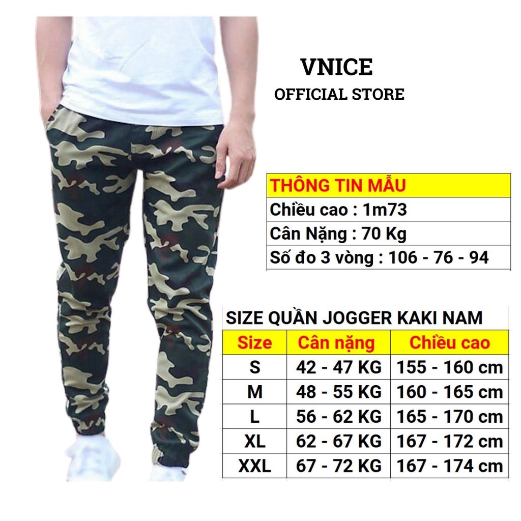 Quần Jogger Kaki Nam Cạp Chun Dài Co Giãn, Thoải Mái Vnicestore