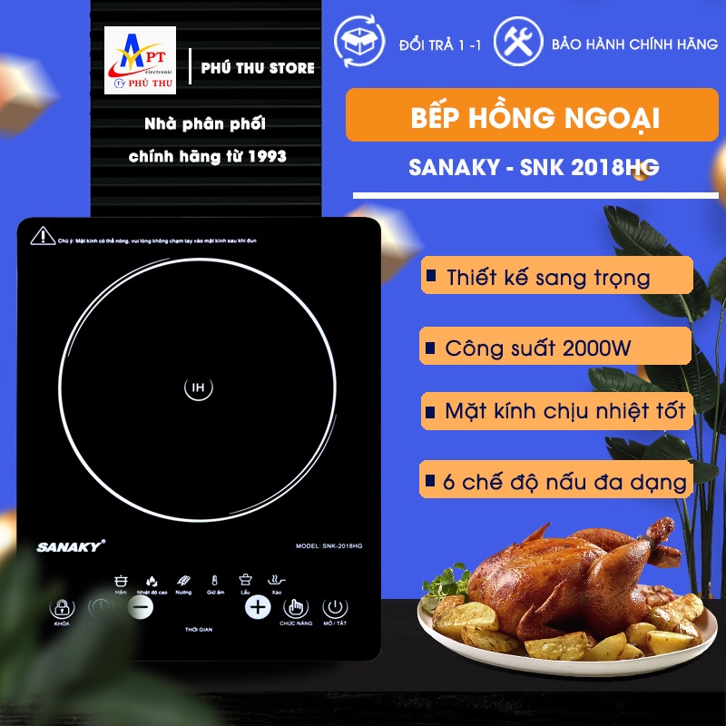 Bếp hồng ngoại - bếp điện từ - chính hãng Sanaky - Goldsun - Bảo hành 12 tháng