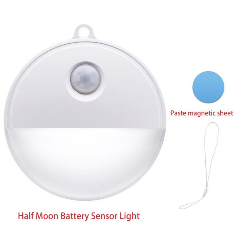 DOU Half Moon Induction LED Lamp Round Human Body Motion Sensor Night Light