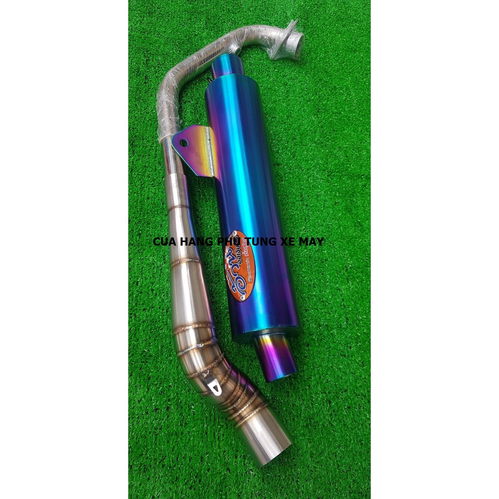 PÔ TITAN THÁI - KÈM CỔ 2 KHÚC INOX 304 GẮN RAIDER FI - SATRIA