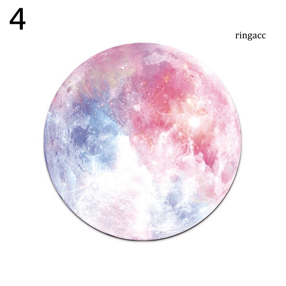 Miếng Lót Chuột Máy Tính Hình Tròn In Hình Hành Tinh Chống Trượt