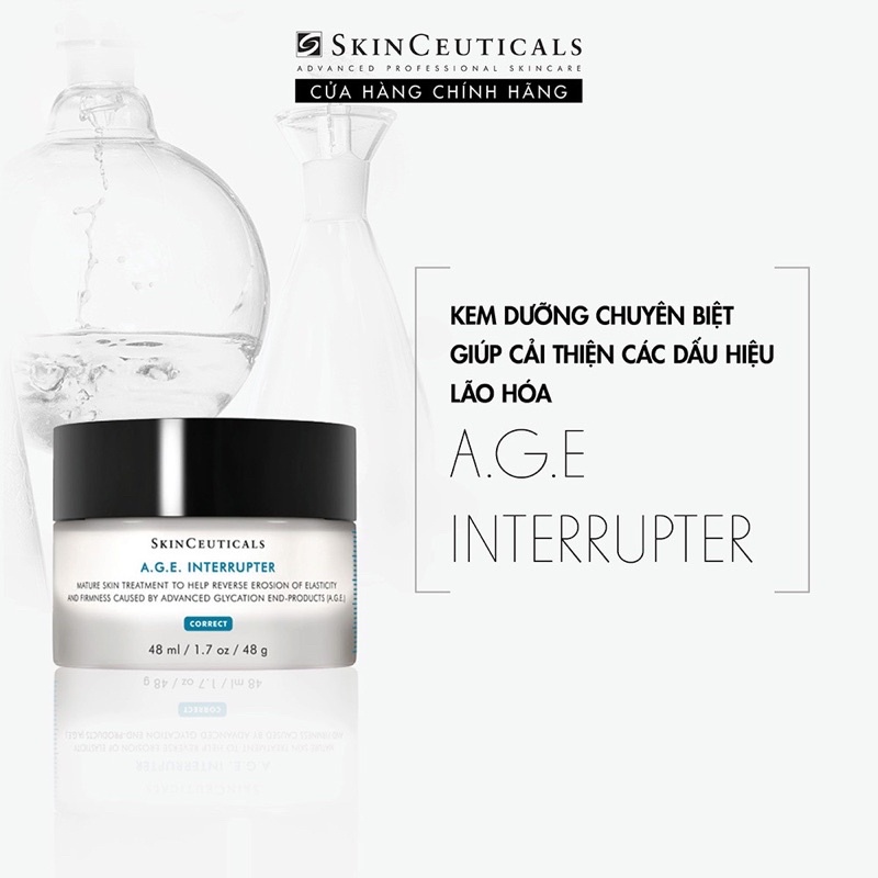 Skinceuticals A.G.E. Interrupter giúp cải thiện các vấn đề lão hóa, dưỡng da săn chắc 48ml